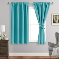 Jiuzhen Blackout Curtains For Bedroom Thermal Insulated Light Blocking Curtains Rod Pocket Curtains For Bathroom Curtains Dr