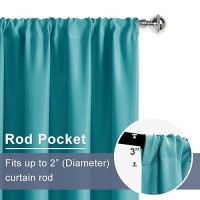 Jiuzhen Blackout Curtains For Bedroom Thermal Insulated Light Blocking Curtains Rod Pocket Curtains For Bathroom Curtains Dr