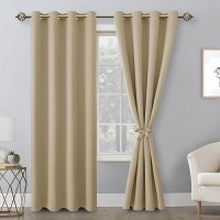 Hiasan Blackout Curtains For Bedroom 52 X 96 Inches Long Thermal Insulated Light Blocking Window Curtains For Living Room