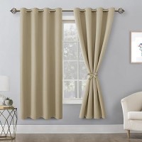 Hiasan Blackout Curtains For Bedroom 52 X 63 Inches Length Thermal Insulated Light Blocking Window Curtains For Living Room