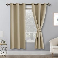 Hiasan Blackout Curtains For Bedroom 42 X 63 Inches Length Thermal Insulated Light Blocking Window Curtains For Living Room