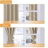 Hiasan Short Blackout Curtains For Bedroom Thermal Insulated Light Blocking Window Curtains For Living Room 2 Drape Panels