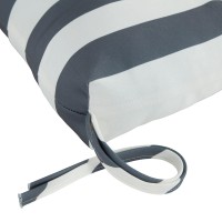 Greendale Home Fashions Outdoor 44 X 22-Inch High Back Chair Cushion, Set Of 1, Canopy Stripe Gray