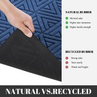 Yimobra Blue Front Entrance Door Mat Outdoor Indoor 36X24 Inch Heavy Duty Doormat Entryway Floor Mat Non Slip Durable Rubber