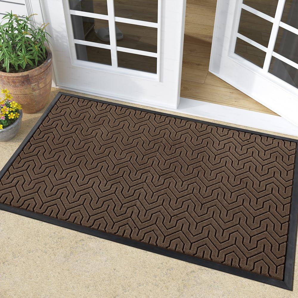 Yimobra Door Mat Allseason Outdoor Indoor Durable Doormat For Home Entrance Floor Heavy Duty Non Slip Front Door Mats Outdoor