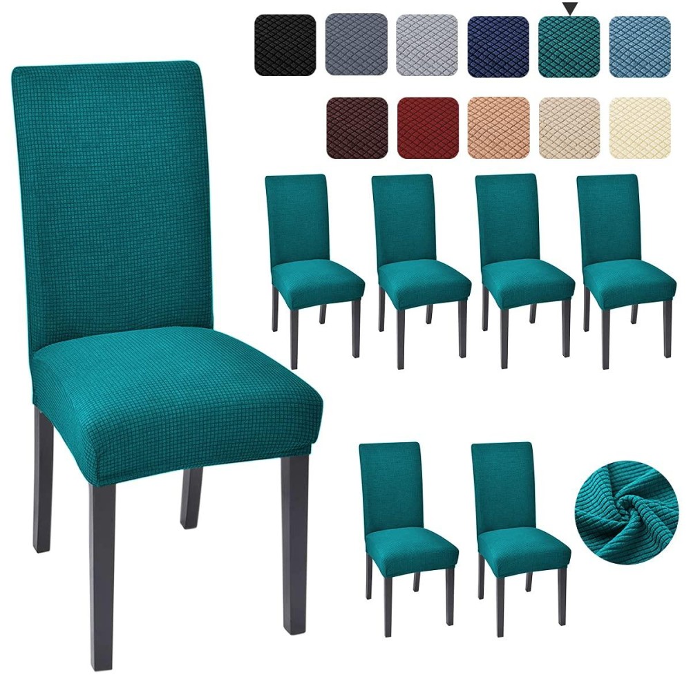 Chair Covers For Dining Room 6 Pack Chair Seat Cover For Dining Room Kitchen, Parsons Chair Covers Dining Chair Slipcover, Teal