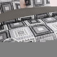 Exclusivo Mezcla Reversible Boho Quilt Set Queen Size 3 Pieces Patchwork Black All Season Bedspreads Ultra Soft Floral Coverle