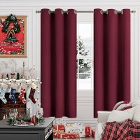 Youngstex Blackout Curtains For Bedroom Thermal Insulated With Grommet Room Darkening 72 Inches Length Window Drapes For Livin