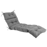 Qilloway Indoor/Outdoor Chaise Lounge Cushion Spring/Summer Seasonal Replacement Cushions. (Light Grey)