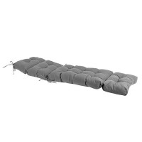 Qilloway Indoor/Outdoor Chaise Lounge Cushion Spring/Summer Seasonal Replacement Cushions. (Light Grey)