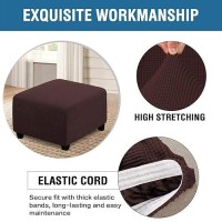 Hversailtex Square Ottoman Covers Ottoman Slipcovers Folding Storage Stool Furniture Protector Form Fit With Elastic Bottom St