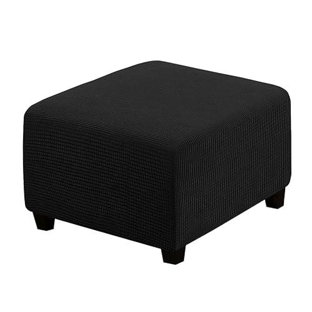 Hversailtex Square Ottoman Covers Ottoman Slipcovers Folding Storage Stool Furniture Protector Form Fit With Elastic Bottom St