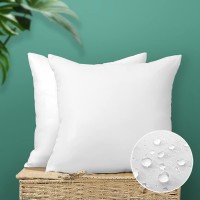 Otostar Outdoor Throw Pillow Inserts Pack Of 2 Water Resistant Cushion Inner Pads For Patio Garden Coffee House Decorative Wat