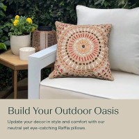 Honeycomb Outdoor Square Toss Pillow Set  17