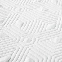 Lucid Memory Foam Soft And Breathable-Machine Washable Mattress Topper Cover  Full  White- Fitted Style (Topper Cover Only  Topper Not Included)