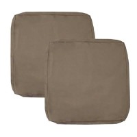 Flymei Patio Cushion Covers 22X22X4 Waterproof Outdoor Cushion Cover Replacement 2Packs Outdoor Seat Cushion Slipcover For Outdo