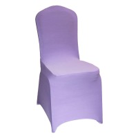 Welmatch Lavender Stretch Spandex Chair Covers - 12 Pcs Banquet Events Party Universal Dining Decoration Scuba Elastic Chair Covers Premium (Lavender, 12)