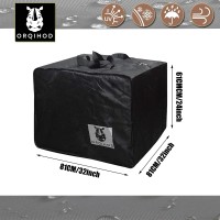 Orqihod Large Patio Furniture Seat Cushions Storage Bag 420D Heavy Duty Waterproof Outdoor Cushion Cover Carrying Bag Square With Zipper, 32 X32 X24In, Black