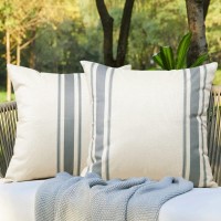 Otostar Set Of 2 Outdoor Pillow Covers 18X18 Inch Waterproof Decorative Throw Pillow Covers Geometry Pillowcases Square Cushion