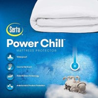 Serta Power Chill Full Size Waterproof Mattress Cover Soft And Breathable Cooling Mattress Protector 15 Elastic Deep Pocket