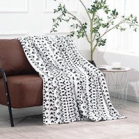 Vessia Oversized Flannel Fleece Plush Blanket Throw Size(50