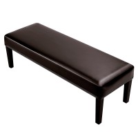 Yisun Dining Room Bench Covers, Pu Leather Waterproof Upholstered Bench Slipcover, Removable Washable Bench Seat Protectors For Living Room, Bedroom, Kitchen(Pu Coffee)