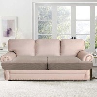 Hversailtex Stretch 2 Piece T Cushion Sofa Slipcovers Individually Sofa Cushion Covers For 2 Cushion Couch Sofa Seat Cushion Co