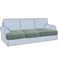 Hversailtex Stretch 3 Piece T Cushion Sofa Slipcovers Individually Sofa Cushion Covers For 3 Cushion Couch Sofa Seat Cushion Co