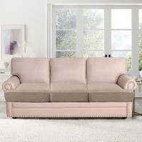 Hversailtex Stretch 3 Piece T Cushion Sofa Slipcovers Individually Sofa Cushion Covers For 3 Cushion Couch Sofa Seat Cushion Co