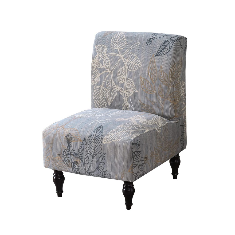 Eco-Ancheng Armless Chair Slipcover Removable Armless Accent Chairs Covers Washable Armless Slipper Chair Slipcover Printed Armless Chair Furniture Protector Covers For Living Dining Room Hotel