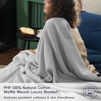 Phf 100 Cotton Waffle Weave Throw Blanket 50X60Lightweight Washed Soft Breathable Blanket For Adult And Kidgreat Blanket