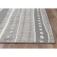 Terrace 6761 Grey Terrain Area Rug, Size - 4' X 5'9