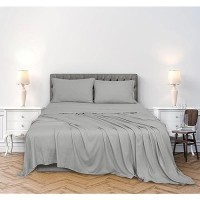 Royale Linens 300 Thread Count 100 Long Staple Combed Cotton Sheet Set 4 Piece Full Bed Sheet 1 Fitted Sheet 1 Flat Sheet 2