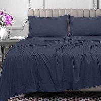 Royale Linens 300 Thread Count 100 Long Staple Combed Cotton Flat Sheet Super Soft Top Sheet Full Flat Sheet Sold Separat