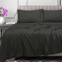 Royale Linens 300 Thread Count 100 Long Staple Combed Cotton Flat Sheet Super Soft Top Sheet Queen Flat Sheet Sold Separa