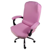 Womaco Printed Office Chair Covers, Stretch Computer Chair Cover Universal Boss Chair Covers Modern Simplism Style High Back Chair Slipcover (Pink-1, Large)