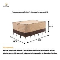 F&J Outdoors Patio Table Cover Medium Outdoor Table Cover 74X44X27.5 Inch Eco-Friendly Fabric Furniture Cover Waterproof Uv Resistant