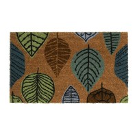 Ninamar Door Mat Colorful Leaves Natural Coir 295 X 175 Inch