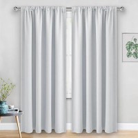 Jiuzhen Curtains For Bedroom Thermal Insulated Room Darkening Noise Reducing 52 X 84 Inch Blackout Curtains For Living Room