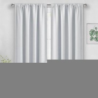 Jiuzhen Curtains For Bedroom Thermal Insulated Room Darkening Noise Reducing 52 X 63 Inch Blackout Curtains For Living Room