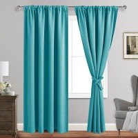 Jiuzhen Blackout Curtains For Bedroom Thermal Insulated Room Darkening Noise Reducing 52 X 84 Inch Length Curtains For Living