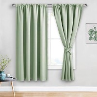 Jiuzhen Blackout Curtains For Bedroom Thermal Insulated Room Darkening Noise Reducing 52 X 63 Inch Length Curtains For Living