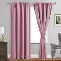 Jiuzhen Blackout Curtains For Bedroom Thermal Insulated Room Darkening Noise Reducing 52 X 84 Inch Length Curtains For Living