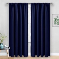 Jiuzhen Blackout Curtains For Bedroom Thermal Insulated Room Darkening Noise Reducing 52 X 84 Inch Length Curtains For Living