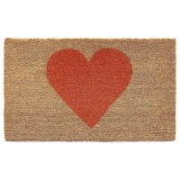 Calloway Mills Madison Heart Doormat Orange 17 X 29