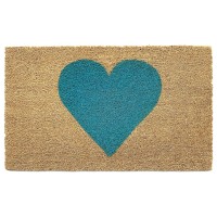 Calloway Mills Madison Heart Doormat Turquoise 24 X 36