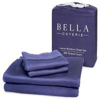 Bella Coterie Luxury Split King Bamboo Sheet Set Organically Grown Ultra Soft Cooling For Hot Sleepers 18 Deep Pocket