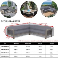 Sofa Furniture Covers Ucare Waterproof 420D Patio Garden Furniture Sectional Couch Sofa Cover Weatherproof Heavy Duty Outdoor L Shaped Protector With Covers Handle (270X270X90Cm/106X106X35In)