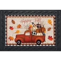 Briarwood Lane Happy Fall Pickup Truck Doormat Indoor Outdoor 30 X 18