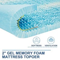 Sinweek 2 Inch Mattress Topper 5Zone Memory Foam Mattress Topper Pressure Relieve Soft Mattress Pad Certipurus Certified Ful